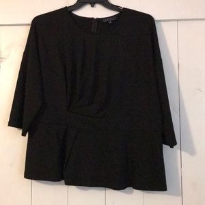 Eloquii Tops - Eloquii sz 18 black 3/4 sleeve gathered front top Eloquii Tops - Eloquii sz 18 black 3/4 sleeve gathered front top